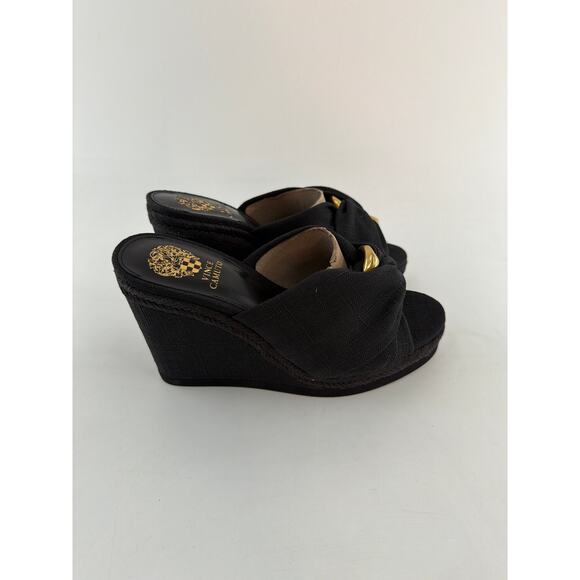 Vince Camuto Women's Black Briana Platform Wedge Sandals Size 8M - Picture 8 of 14